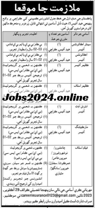 Employment Opportunities At General Insurance Company 