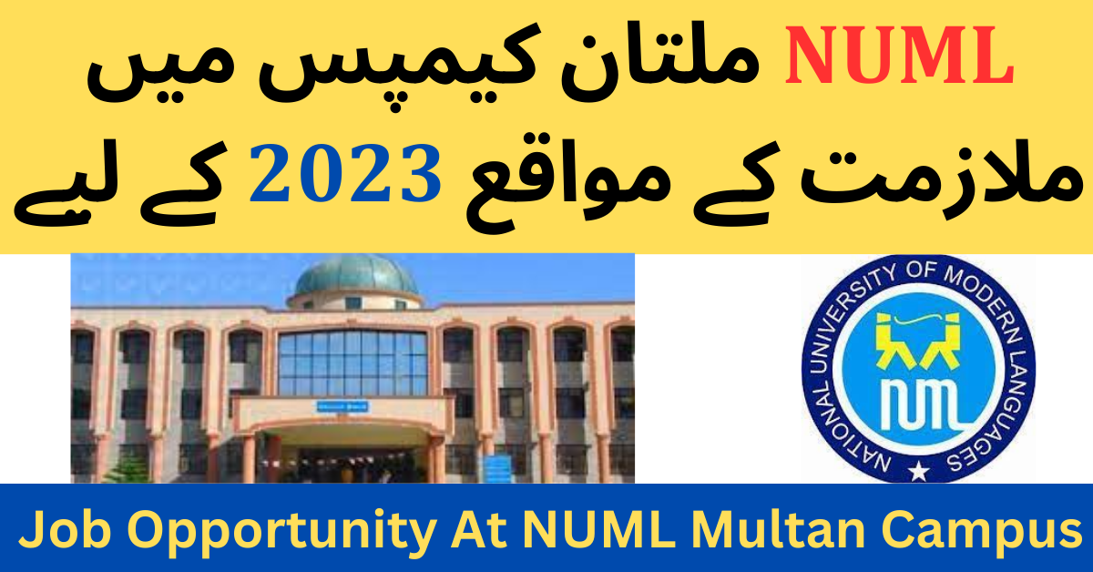 Job Opportunity At NUML Multan Campus